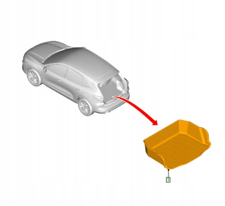 MATA BAGAŻNIKA Z WYSOKIMI BRZEGAMI FORD KUGA Mk3 _2556629_AMLV4J-454B12-BA