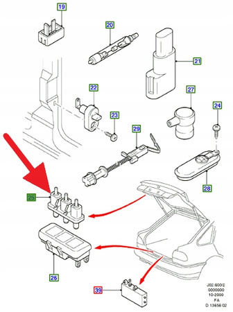 KOŁKI STYKOWE FORD ESCORT ORION 1990-2001 O 6641033 _ 91AG-17A522-AD