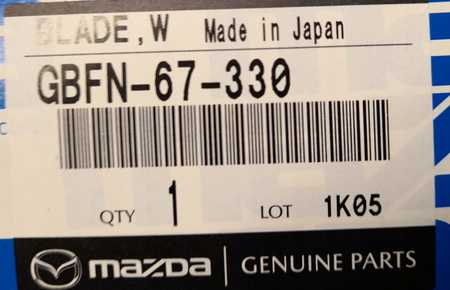Pióro wycieraczki prawa strona - Mazda 6 GL 18-20_GBFN67330