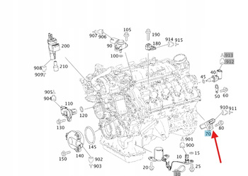 CZUJNIK POŁOŻENIA WAŁU KORBOWEGO M642 M629 M626 M272 MERCEDES A6429050000