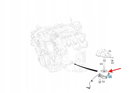 PODUSZKA SILNIKA LEWA DIESEL M642 MERCEDES ML GLE W166 W292 OE A1662406817