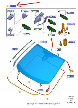 SZYBA CZOŁOWA FORD B-MAX 2012-2017_1875310_AV11-R03100-FD