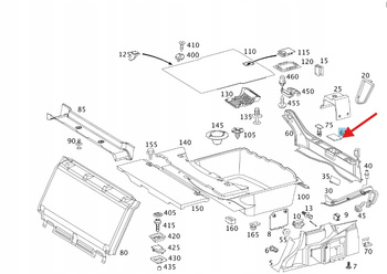 KLAPKA ZAŚLEPKA ZAMKA KLAPY TYŁ MERCEDES E klasa W211 OE A2116900007
