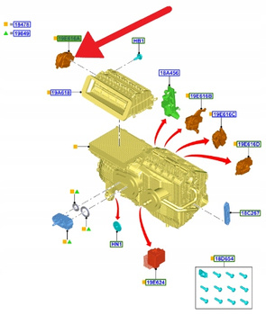 SILNIK NAGRZEWNICY KUGA S-MAX MONDEO FOCUS 2018- 2168018 _ GS7H-19E616-CA