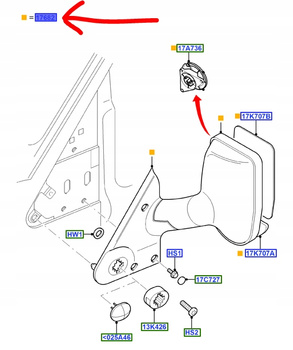 LUSTERKO ZEWNĘTRZNE PRAWE FORD TRANSIT 2000-2014 _1732307_6C11-17682-GHYGAX