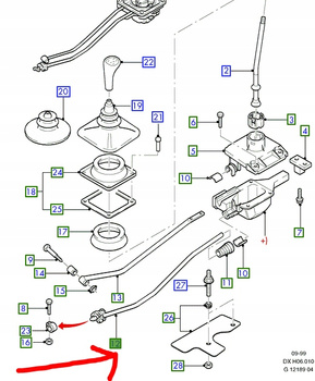 DRĄŻEK ZMIANY BIEGÓW FORD FIESTA 1995-02 PUMA 97- _ 1006019 _ 96WT-7N251-AA