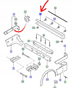 ZDERZAK TYLNY NAKŁADKA FORD TRANSIT 2000-06_4658088_YC15-17E962-ALYBB4