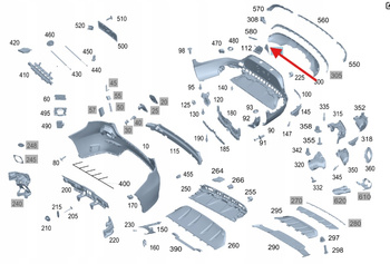 ZAŚLEPKA HAKA HOLOWNICZEGO ZDERZAKA TYŁ MERCEDES GLC W253 OE A2538850800