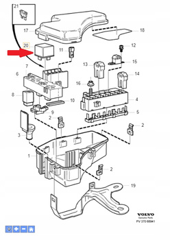 Przekaznik pompy paliwa Volvo OE 9494448