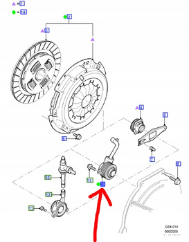 WYSPRZĘGLIK FORD TRANSIT 2000-02 2.0 TDCi_4104918_1C15-7A564-AB