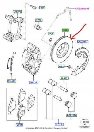TARCZE HAMULCOWE PRZÓD FORD MONDEO Mk4 2007-2014 _1500159_7G91-1125-EA