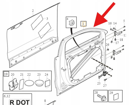 DRZWI PRZEDNIE PRAWE VOLVO XC90 2024- OE 32420210