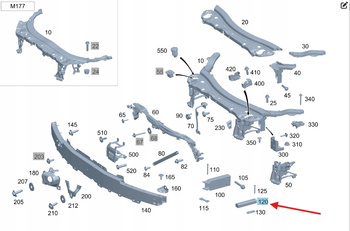 WSPONIK STREFA ZGNIOTU MERCEDES C W205 E W213 W238 W253 W257 OE A2136200400
