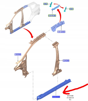 WZMOCNIENIE PRÓG PRZÓD LH FORD C-MAX Mk2 2010-_1746591_PAM51-R101E29-AD