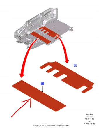 DYWANIKI WELUROWE 2 RZĄD TRANSIT CUSTOM 2013- OE 2461232 _ DK2B-B130B40-AB
