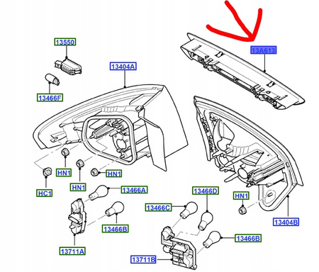 TRZECIE ŚWIATŁO STOPU FORD MONDEO MK4 Sedan 2010-