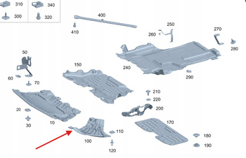 PRAWA OSŁONA POD ZDERZAK BOCZNA MERCEDES E W213 W238 CLS W257 A2135205800