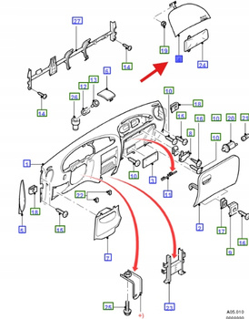 POKRYWA PASAŻERA FIESTA 1995-02 1125441 _ 96FG-91303-BFZU37