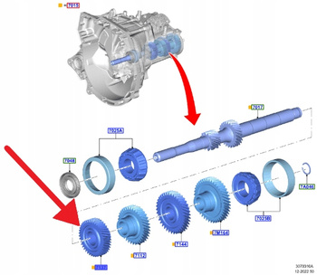 KOŁO ZĘBATE 3 BIEG MANUAL 6-BIEG 6MX65 FORD FOCUS 2116586 _ H1BR-7137-AFAB