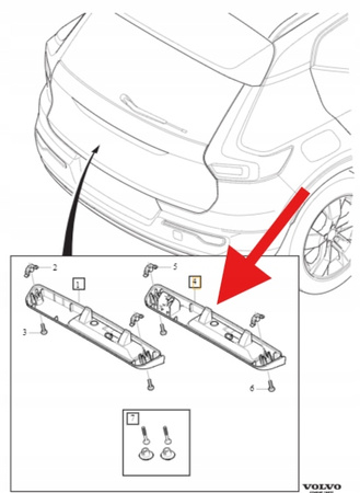 KLAMKA BAGAŻNIKA VOLVO XC40 EX40 C40 EC40 2024- OE 32394440