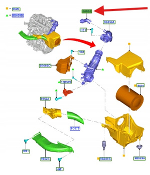 PRZEWÓD ODMY FORD EDGE CMAX KUGA FOCUS 2.0 TDCi 1871344 _ DS7Q-6A886-AB