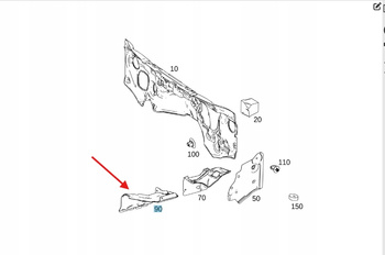 WYGŁUSZENIE KOMORY SILNIKA LEWE MERCEDES SPRINTER W907 OE A9076821201