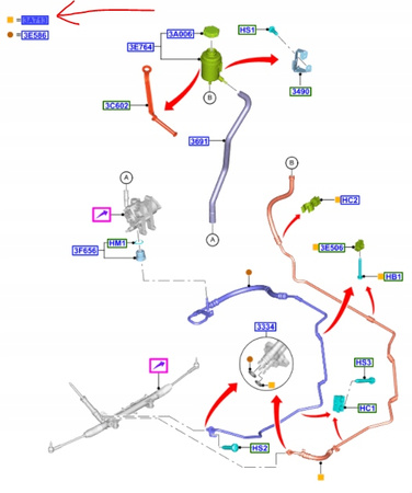 PRZEWÓD WSPOMAGANIA FORD TRANSIT Mk7 DURATORQ