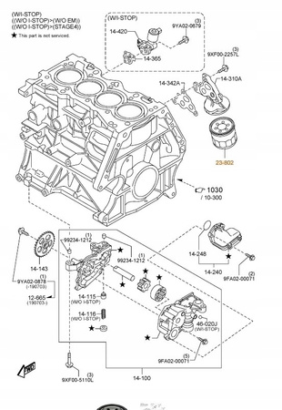 Mazda OE PE01-14-302 filtr oleju_PE0114302B9A 