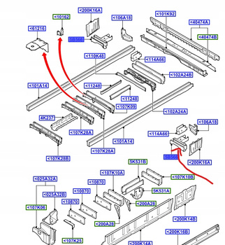 BELKA SPRĘŻYNY PRAWY TYŁ FORD TRANSIT 2006- 1757634 _ BC11-5B566-BA