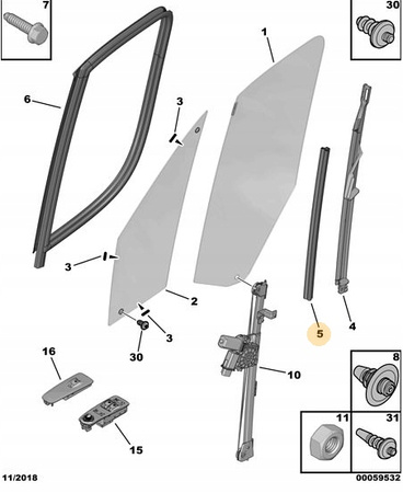 ELEMENT TAPICERKI CITROEN PEUGEOT OE 930448