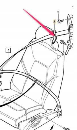 Przelotka pasa kierowcy Volvo OE 39885876