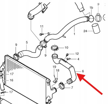PRZEWÓD POWIETRZA INTERCOOLERA BENZYNA VOLVO S60 XC70 V70 2000- OE 31101214
