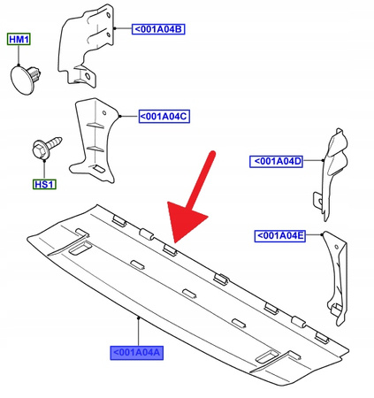 DEFLEKTOR CHŁODNICY 1.6 TDCI FIESTA FUSION 2004- 1358332 _ 5S6H-A001A04-FB