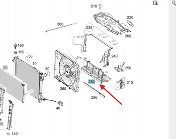 DOLNA OBUDOWA KIEROWNICA WLOT POWIETRZA MERCEDES SLK W172 OE A1725051130