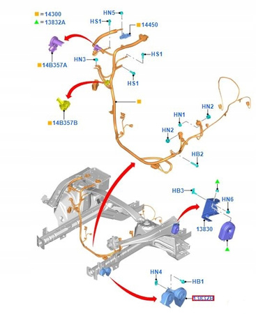 KLAKSON SYGNAŁ FORD MUSTANG Mk6 2015 1908657 _ FR3T-13A803-DA