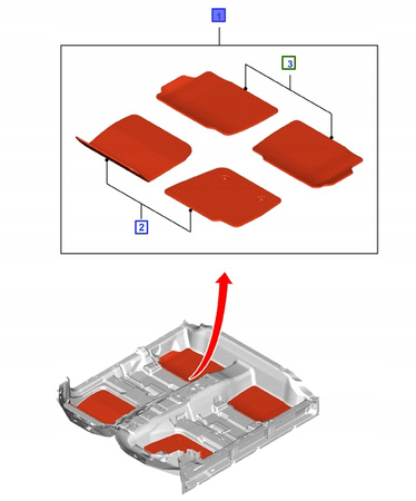 DYWANIKI WELUROWE PRZÓD TYŁ MONDEO 2014-2017 2022435_DS73-F130D00-LD3JA6
