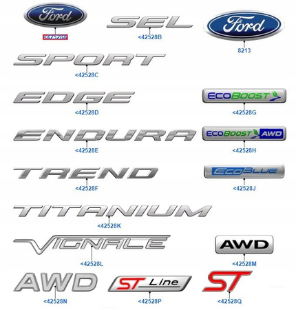 EMBLEMAT NA TYŁ 127MM FORD EDGE Mk2 2016-2018 5342921 _ FT4B-402A16-AA