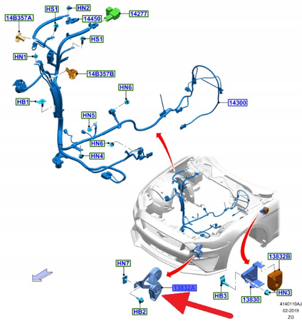KLAKSON DWUTONOWY FORD MUSTANG Mk6 2017- OE 2146488 _JR3T-13A803-AA