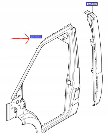 PRÓG PRAWY SŁUPEK RAMA FORD TRANSIT Mk6 2006-12_1761706_PBC11-H20024-AA