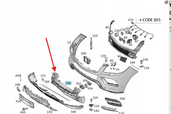 ABSORBER ZDERZAKA PRZÓD MERCEDES ML GLE W166 OE A1668850537