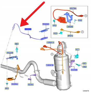 SONDA LAMBDA NOX 1.5 TDCI 2.0 ECOBLUE FOCUS 18- OE 2603304 _ JX6A-5E145-AB