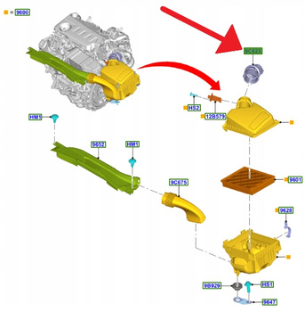 RURA DOLOT POWIETRZA 2.0L ECOBLUE FORD KUGA 2020- 2415115 _ LX61-9R504-AA
