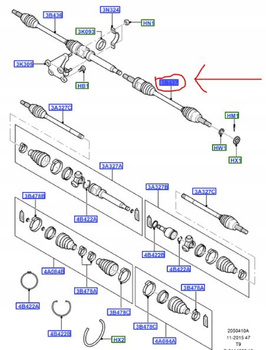 PÓŁOŚ NAPĘDOWA FORD TRANSIT Mk6 2007-11 2.2L TDCi_1512912_8C11-3B437-AD