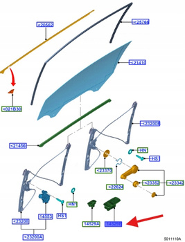 PRZEŁĄCZNIK SZYB PRAWA STR. FIESTA 2008-12 1547740 _ 8A6T-14A132-EC