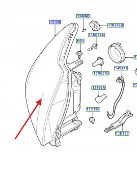REFLEKTOR LEWA STR FORD FOCUS MK2 2007- 1754446 _ 8M51-13101-CF