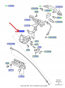 ZAMEK DRZWI LEWYCH TYLNYCH FORD MONDEO Mk4 S-MAX _ 1791405 _ 7S7A-A26413-GC