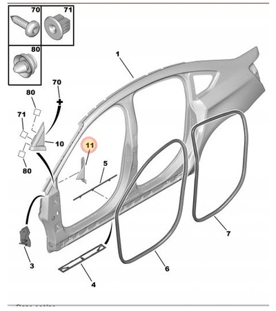LISTWA OZDOBNA CITROEN C5 III OE 9025JX