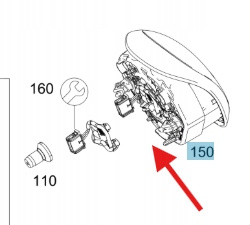 poduszka kierowcy Mercedes W222 W217 LIFT A00086087008S17