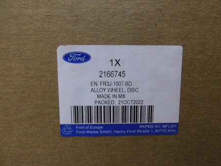 FELGA ALUMINIOWA 9J 19" 5x114.3 ET45 FORD MUSTANG Mk6 2166745 _ FR3J-1007-BC