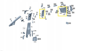 Tapicerka podsufitka boczek drzwi Mercedes Vito ExtraLong W447